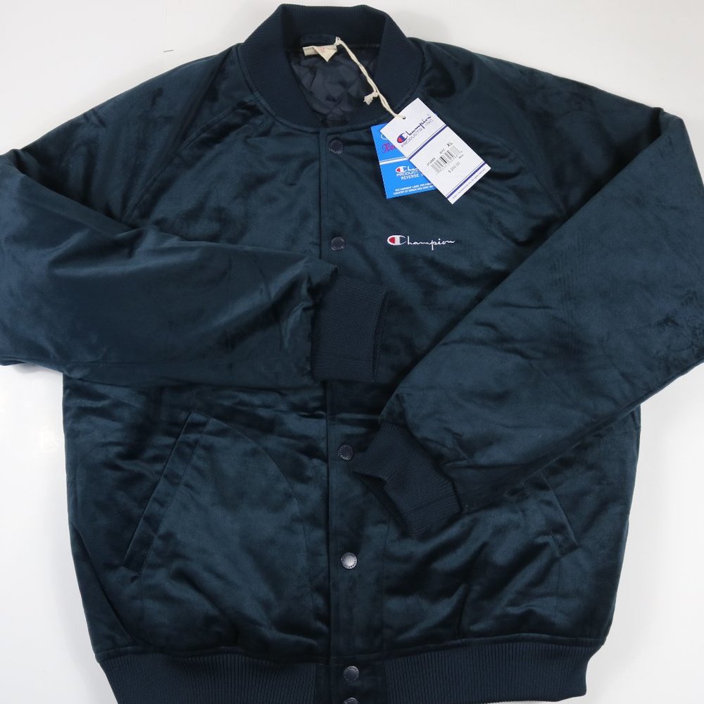 Champion Reverse Weave Bomber Jacket Navy Blue New